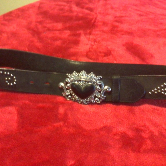 Brighton black leather belt with studs - Picture 2 of 4